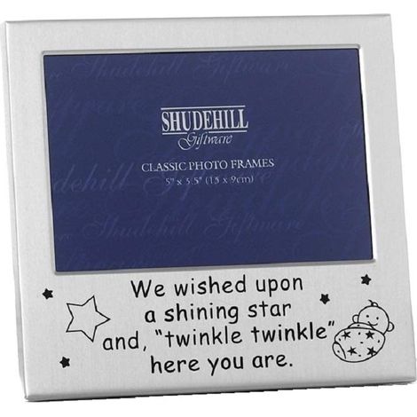 Cadre Photo pour bébé Twinkle Twinkle idée Cadeau 12,7 x 7,6 cm