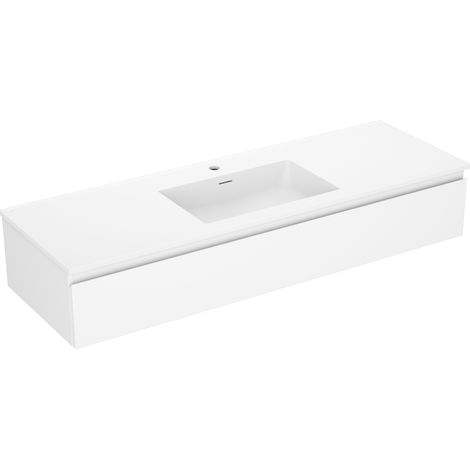 Mexen Orio mueble de ba帽o de 140 cm con lavabo Otis, 1 caj贸n, blanco mate - 91A10-14023-1-BF01-W18M01 (1/5)