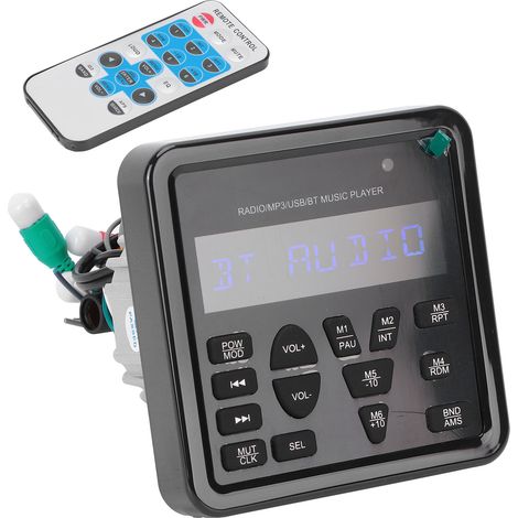 Lecteur numérique USB Bluetooth étanche multifonctionnel pour automobile, yacht, voiture, quad, salle de bain (1/5)
