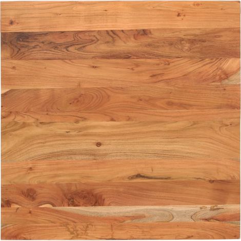 Dessus de table-Plateau de table de remplacement 90x90x3,8 cm carré bois massif d'acacia (1/5)