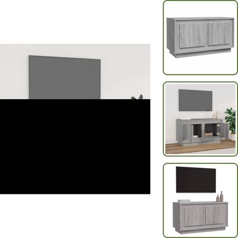 TV-Schrank Grau Sonoma 80x35x45 cm Holzwerkstoff - TV-Schrank - Holzwerkstoff Möbel - Grauer TV-Stand - Wohnzimmermöbel - Regal
