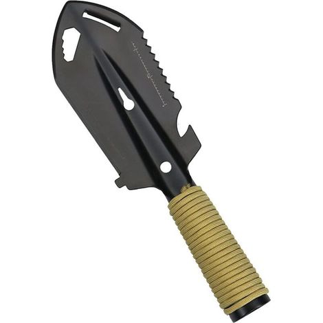 Mini Pelle Jardin en Métal, Outil Jardin en Acier Inoxydable pour Pelle Jardin, Pelle Jardin Multi Outils pour Gadgets Camping, Adaptée Aux Voyages Camping(Noir) (1/3)