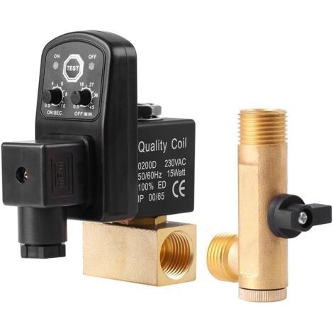 Automatic Drain Valve G1/2 DN15, Electronic Valve for Condensate (1/4)