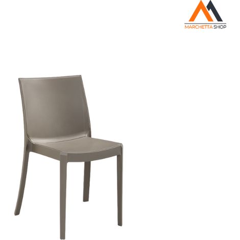 SEDIA IN POLIPROPILENE 'PERLA' beige taupe