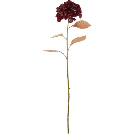 Branche décorative spéciale fêtes Hortensia Rouge pailleté H 90 cm - Feeric Christmas (1/2)