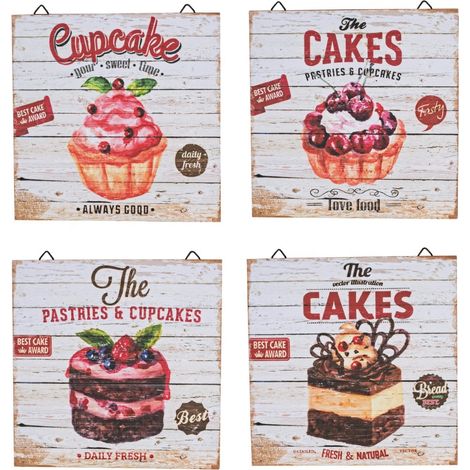 Quadro mdf cakes colori assortiti 28x28 - bizzotto