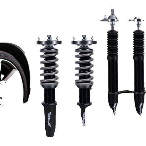 Gewindefahrwerk-Kit, verstellbar, 24 Dämpfungsstufen, kompatibel mit E46-Modellen, Aluminium- und Carbonmaterial, Artikelgewicht 27.500 g (1/5)