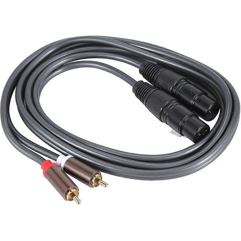 Doppeltes XLR-Buchsen-auf-Cinch-Kabel, Hochleistungskabel mit 2 XLR-Buchsen auf 2 Cinch-Steckern (1/5)