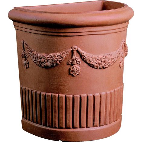Semicerchio Resina Doppio Festone 55 cm. Terracotta