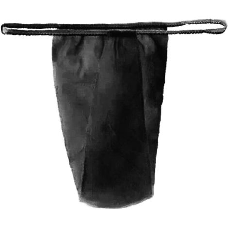 100 pièces Culottes jetables, String Doux en T pour Spa pour Femmes, String Non tissé pour Femmes en Vaporisateur de Bronzage Spa Wraps Bas Fournitures de Salle de Bain(Noir)