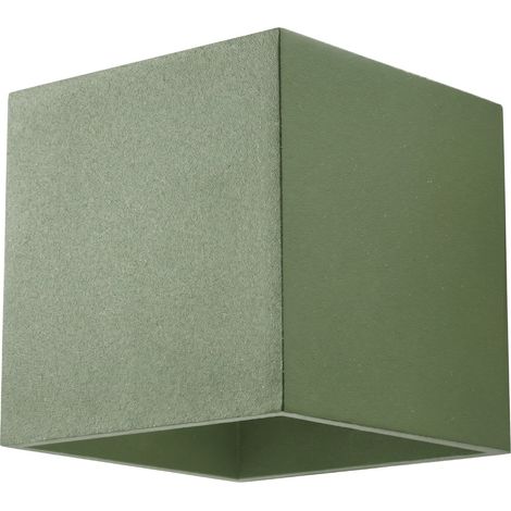 Apliques de pared Quad verde oliva aluminio 1xG9 10cm Sollux (1/5)