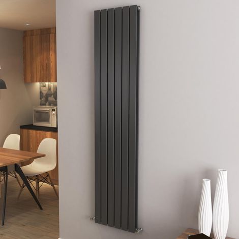 AICA Flat Panel Radiator Designer Central Heating Vertical 1800x408mm Double Anthracite