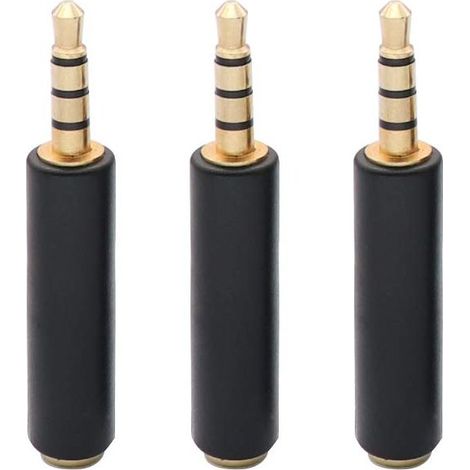 Adaptateur AV Cable vidéo caméra 3,5 mm vers RCA AV, cable male 3,5 mm vers fiche male 3RCA pour cable Audio stéréo AUX pour Smartphones, MP3, tablettes, Haut-parleurs, Home cinéma (3-Pack) (1/4)