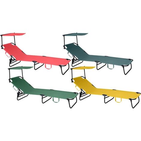 LETTINO METALLO CON PARASOLE CM188X55X24 COLORI ASSORTITI