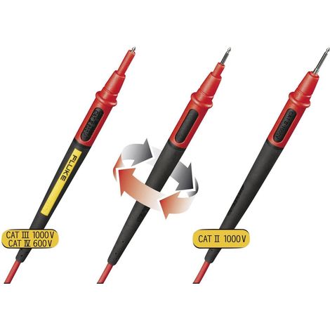 Fluke TL175 cable de prueba seguridad negro rojo 1,50 m