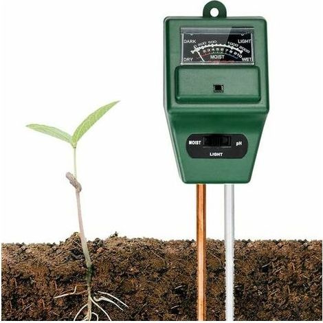 Testeur ph Terre 3 en 1 Testeur ph Sol, Soil Tester Kit Testeur Humidité Plantes PH Terre Metre Sol pour Fleurs/Herbe/Plante/Jardin/Ferme/pelouse 290x50x38MM(Vert) (1/5)