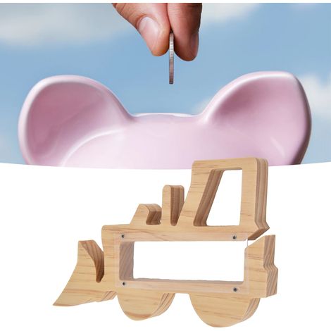 Chariot élévateur creux en acrylique, tirelire en forme de cochon, objet décoratif nordique digne d'Instagram, idéal pour la maison. Décoration intérieure digne d'Instagram. Tirelire en forme de chari (1/5)