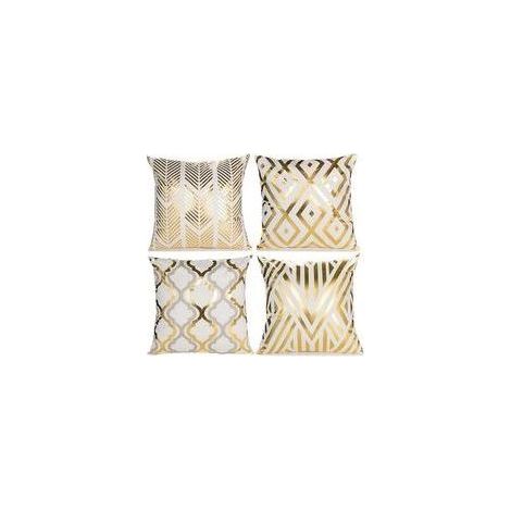 Lot de 2 Housses de Coussin Vert Feuilles, 45x45 cm, Polyester, Décoration Moderne pour Canapé, Jardin, Salon (1/4)