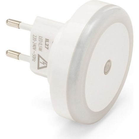 Luce notturna con interruttore crepuscolare, 0,5W, spina 10A - Velamp IL27LED.012L (1/5)