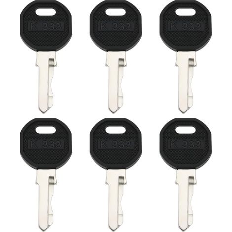 Lot de 6 clés d'armoire de rechange EK333 333 1108-1-1 1108-U35 compatibles avec cylindre de serrure EK333 compatible avec EMK Compatible avec APC Compatible avec armoires réseau Hoffman (1/5)