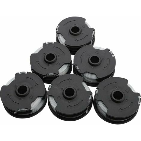 Lot de 6 bobines de fil de rechange pour coupe-bordures LIDL Parkside PRTA 20-Li A1 / B2 / C3 Accessoires pour coupe-bordures 27FT/8.3M pour PRT 300 A1, PRT 550 A1/A3 (1/4)