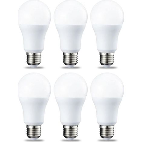 Lot de 6 ampoules LED Culot à vis E27 12 W (équivalent 120 W) Blanc froid Intensité non variable (1/3)