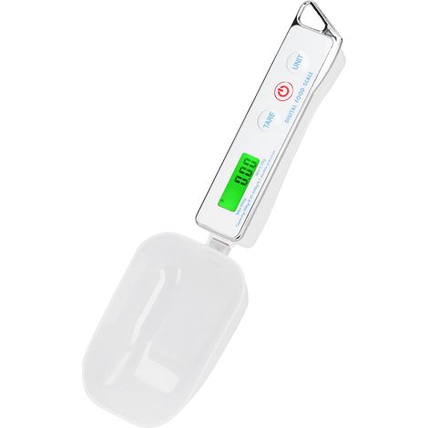 Digitale Küchenwaage aus Edelstahl, tragbar, für Mehl, Tee und Gewürze, 500 g/0,1 g, weiß (1/5)