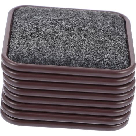 Lot de 8 patins antidérapants carrés pour roulettes de meubles (1/5)