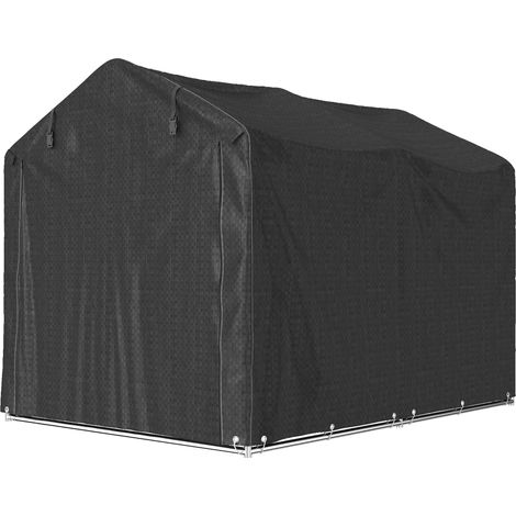 Abri garage étanche porte. UV. 220 x 157 x 165 cm. Noir. (1/5)