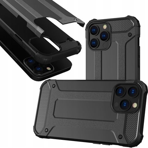 iPhone 13 Pro Max con custodia Hybrid Armor nera (1/5)
