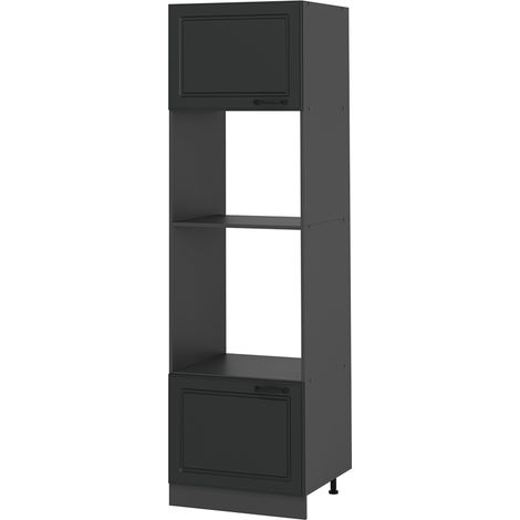 Mobile cucina microonde R-Line, Antracite casa di campagna, 60 cm, Vicco