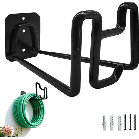 Support mural robuste pour tuyau d'arrosage - Pour rallonges de tuyaux de 120 m (1/5)