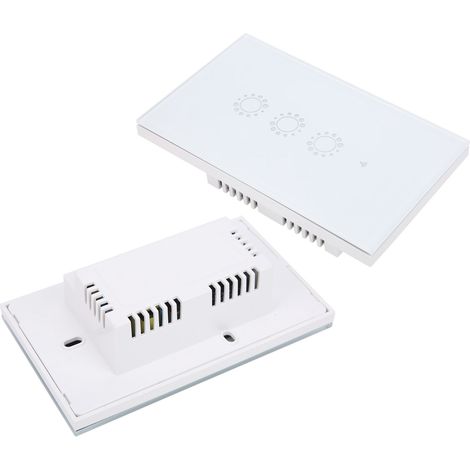 Interrupteur tactile intelligent blanc, télécommande sans fil Wi-Fi intelligente, compatible US et AU, 95-240 V CA (1/5)