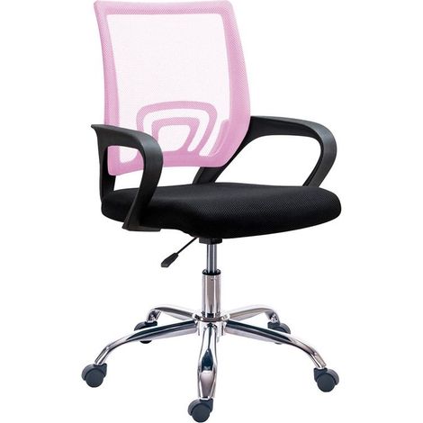Silla de oficina Vita Negro - Rosa Vita 60cm (ancho) x 90–102cm (alto) (1/5)