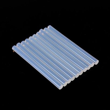 10PCS 150mmx 7mm Baton De Colle Chaud Recharge pour Pistolet Bâtons de Pistolet à Colle thermofusibles Usage thermofusibles Transparents Colle Chaude adhésive Presque matériaux (1/5)