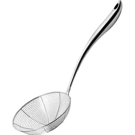 Écumoire, louche, passoire fine, ustensile de cuisine, petite passoire à suspendre en fil de fer, cuillère à frire pour ingrédients de fondue, raviolis, cuisine-41.2x15.7cm (1/5)