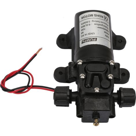 Beyamis Pompe à eau auto-amorçante à membrane haute pression 12 V CC 70 W 6 L/min, filetage double face (1/5)