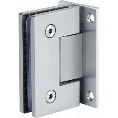 1 Stück Charnière Pince de Porte Verre 90° Support Mural Sans Cadre Clip Porte de Douche en Verre 8-10mm mit Accessoire (1/4)