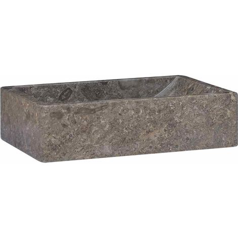Maison Exclusive - Lavabo 45x30x12 cm marbre gris brillant (1/5)