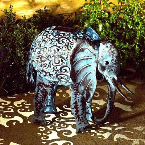 Smart Garden Solar Elephant Silhouette Light Garden Light Figure Ornament Colour