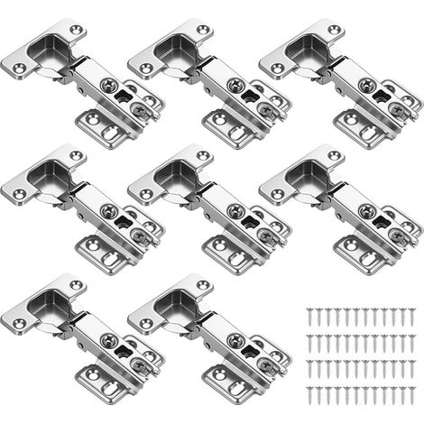 Door Closet Hinges, 90 Degree Hinges, Wide Angle Hinges for Doors Cabinets, Kitchen Cabinets, Furniture Accessory, with Screws (1/5)
