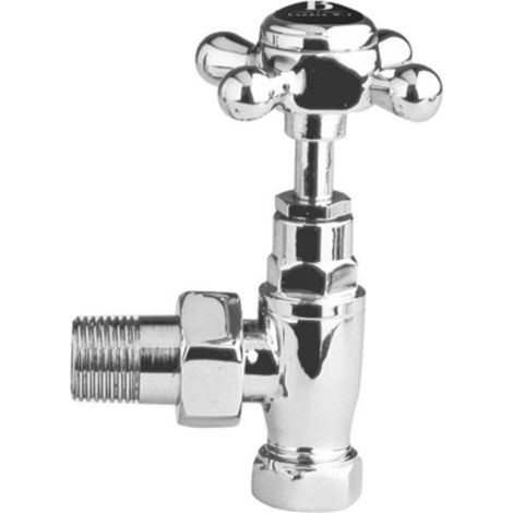 Bayswater Angled Crosshead Radiator Valve Pair - Black (1/2)