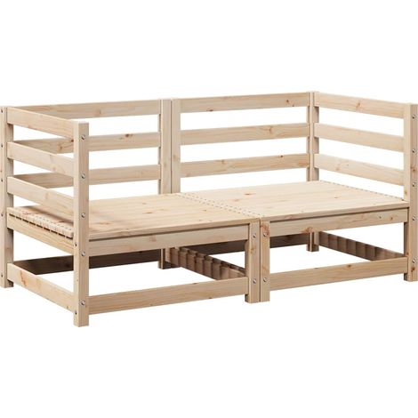 Maison Exclusive - Set Divani da Giardino 2 pz in Legno Massello di Pino
