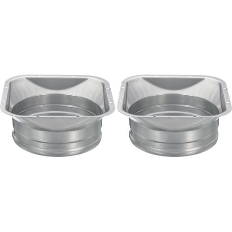2 Pcs Raccord De Conduit Pour Conduit Carré À Rond Gris 6 Pouces (1/5)