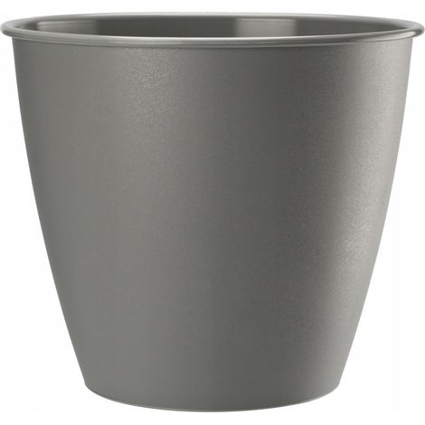 Blumentopf aus Kunststoff, grau, Verdenia, 13 cm x 13 x 12 cm, 1 Stück. (1/5)