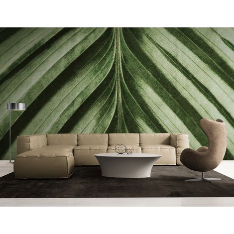 Papier Peint Feuillage - Motif Feuilles Structurées - 150 x 250 cm (1/2)
