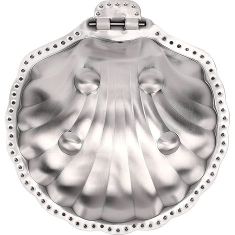 Plateau à bijoux en forme de coquille, couleur argent, Vintage, en acier inoxydable 304, plat à bibelots décoratif pour collations, noix, apéritifs, Desserts (1/5)
