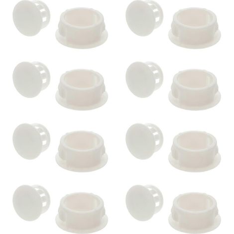 27 pièces 1 sachet Cache-vis résistants Cache-vis décoratifs pratiques (Blanc) (1/4)