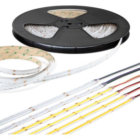 HEXIM COB LED Strip selbstklebend 1-15 Meter LED Streifen IP20/65 3000K-6000K CCT RGB: RGB - 16 Millionen Farbkombinationen, 9.5 Meter