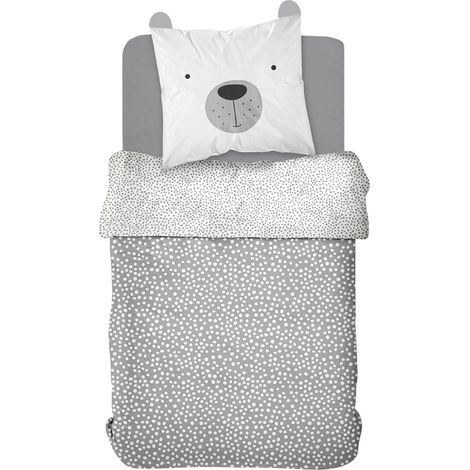 Today Funny2.6 Parure de lit gris enfant 140x200 cm (1/4)